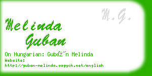 melinda guban business card